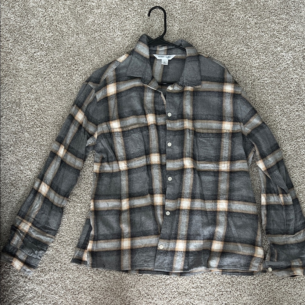 Plaid Button-Up Shirt
